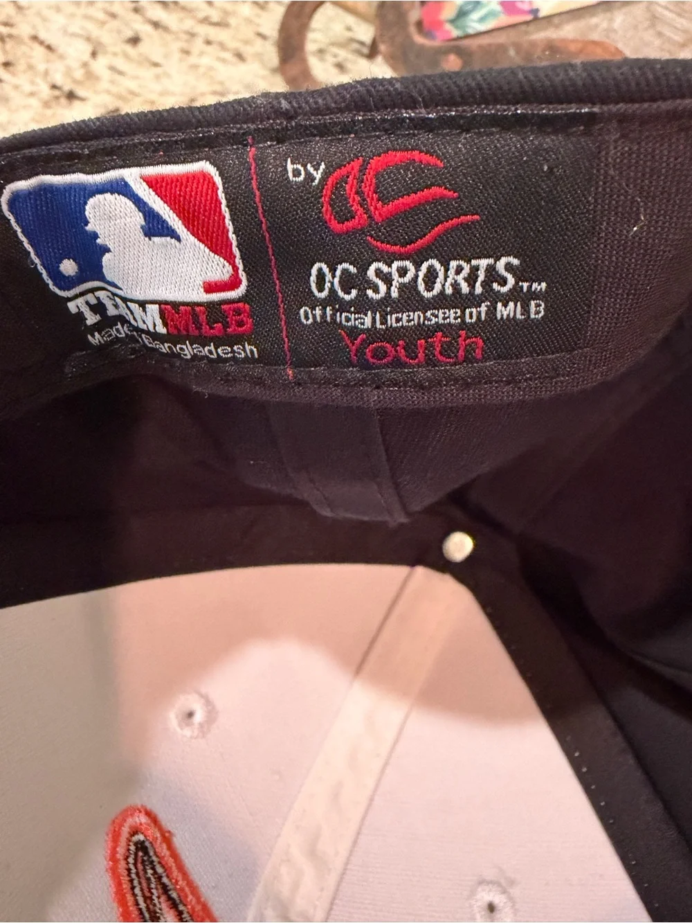 MLB Youth Baltimore Orioles Baseball Cap in Black, White & Orange